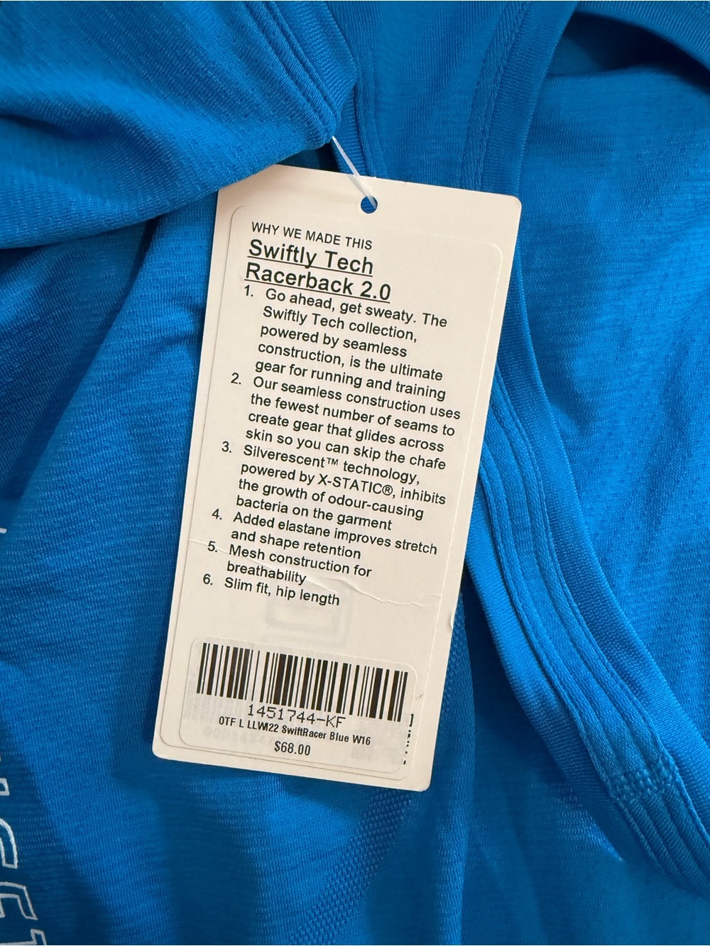 lululemon athletica Swiftly Tech Racerback Tank - Bright Blue